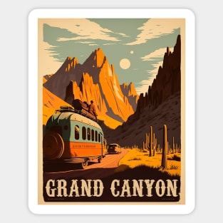 Grand Canyon Vintage Travel Art Poster Sticker